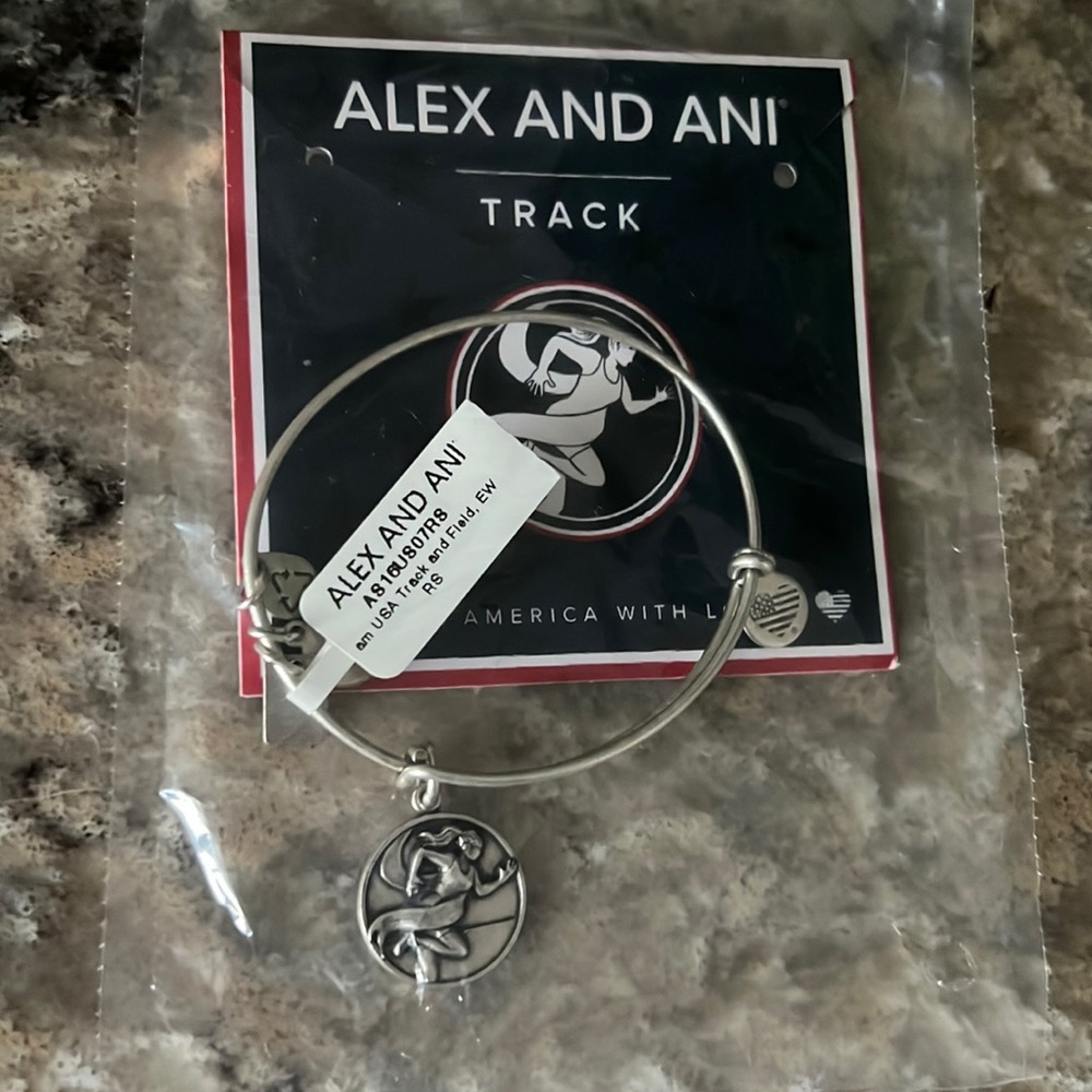 Alex & Ani Team USA Track + Field Charm Bangle New